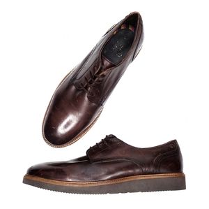 Base London Draco Derby Shoes in Brown Leather